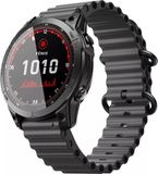 Strap-it Ocean siliconen bandje - Zwart