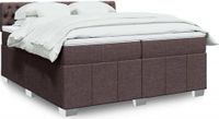 Maison Exclusive - Lit boxspring avec matelas, brun foncé, 200x200 cm, textile