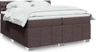 Maison Exclusive - Lit boxspring avec matelas, brun foncé, 200x200 cm, textile