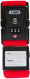 ABUS Kofferband - Kofferriem - Bagageriem - Cijferslot - 3 Cijfers - met TSA slot - max 192 cm - Rood