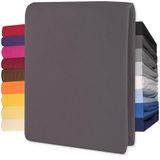 CelinaTex Topper Hoeslaken 180x200-200x200 Antracietgrijs Katoen