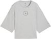 PUMA W PUMA X HYROX CROPPED LIFESTYLE TEE Dames Sportshirt - Light Gray Heather
