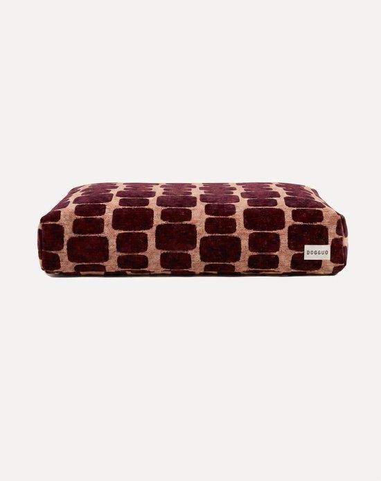 DOGGUO® Orthopedisch Hondenkussen - L 105x65 cm - Peach Bordeaux