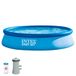 Intex Easy Opblaasbaar zwembad. Opbouwzwembad (met filter). 396cm x 84cm blauw