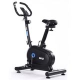 BAKAJI Hometrainer met lcd-display en 8 weerstandsniveaus, spinning bike fitness voor cardiotraining, benen, buik, heupen met gevoerde, verstelbare zitting