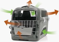 Catit Cabrio Carrier - Transportbox voor Katten - Rood/Grijs - 51x33x35 cm