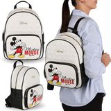 sarcia.eu DISNEY Mickey Mouse Eco-leren jeugdrugzak, ruime gewatteerde stadsrugzak voor dames 23x10x32cm