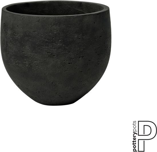 - Pottery Pots Bloempot Mini Orb Black washed-Zwart-Grijs D 32 cm H 35 cm