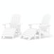 VidaXL Tuinstoelen 2 stuks Adirondack met voetensteunen HDPE Wit