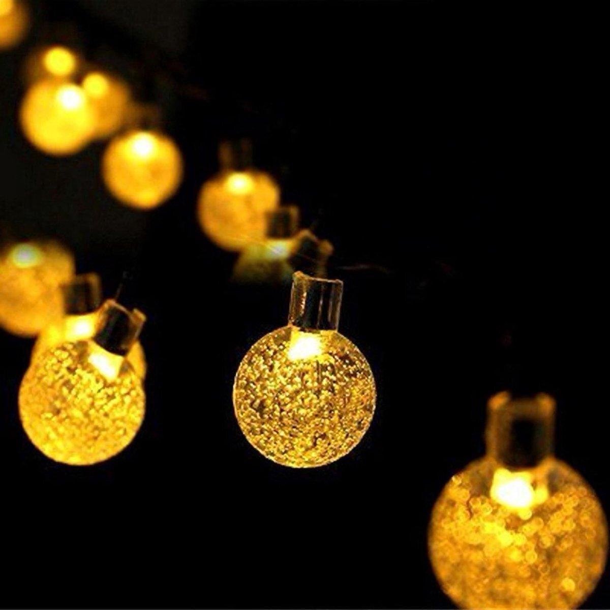 Yurda Tuinverlichting - 50 led lampjes op een snoer van 7 meter - Op zonne-energie - Kerstverlichting buiten - Kerst sfeerlampjes - Kerstversiering buiten - Kerstverlichting led
