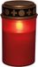 Anna's Collection Grafverlichting led op batterij met timer 12x7 cm rood