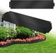 QEENTOE Bordure de pelouse, bordures métalliques pour parterres de fleurs, bordure de tonte, clôture, 25 mètres x 15 cm. Bordure de pelouse galvanisée, 25 pièces de 100 cm x 15 cm, noir