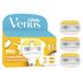 Gillette Venus Pro ComfortGlide Kokosnoot Geurende damesmesjes met Olay Moisturizer, 3 navulbare scheermespatronen, herbruikbaar metalen handvat