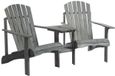 Merkloos / Sans marque Adirondack Grijze houten loungeset voor twee personen, inclusief tafel, afmetingen 178x87x92 cm