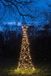 Anna's Collection Boom met ster op paal 236led flash classic warm ip44 trafo met timer d70h200 cm