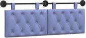 vidaXL - Hangend hoofdbord - Jeans - Blauw - Stof