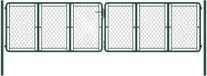vidaXL Tuinpoort staal 400x125 cm groen