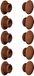 cyclingcolors 10 x afdekdoppen kunststof blinde boring stop, afdekking meubels (Ø10 mm/reebruin RAL 8007)