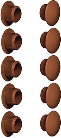 cyclingcolors 10 x afdekdoppen kunststof blinde boring stop, afdekking meubels (Ø10 mm/reebruin RAL 8007)