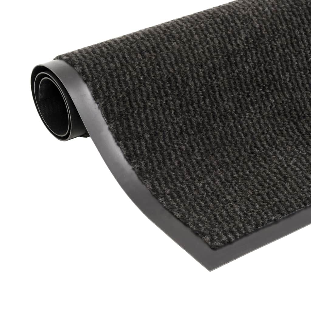 vidaXL Droogloopmat rechthoekig getuft 60x90 cm zwart