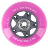 Nils Extreme PU 72x24 82A (4st.) ROZE + ABEC-7 (8st.) SET