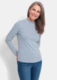 Goldner Shirt Gestreepte trui met opstaande kraag