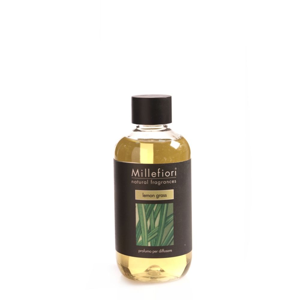Millefiori Milano Navulling voor Geurstokjes 250 ml - Lemon Grass - Geel