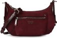 GUESS Leren schoudertas Marsha Mini Crossbody Bag Burgundy donkerrood