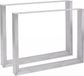 And Outdoormatch Luxe Eda - 2 pièces - Carré - Métal - Pied de table - Argent - 90cm