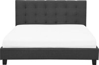 ROCHELLE - Tweepersoonsbed - Donkergrijs - 180 x 200 cm - Polyester