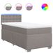 vidaXL Boxspringbed met matras, taupekleurig, 160x200 cm, met stoffen bekleding