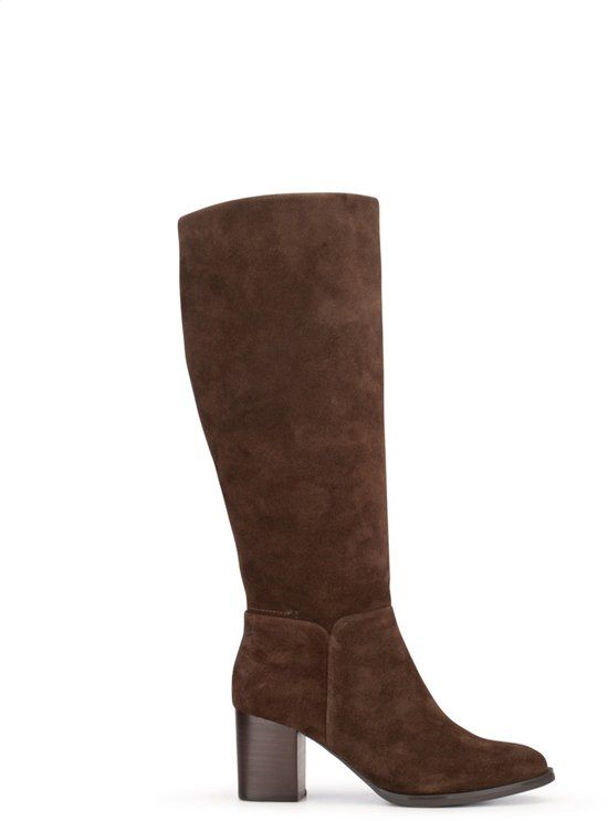 PS Poelman CLSHN2259 - Fleur Suède Hoge Laarzen - Bruin - Maat 41