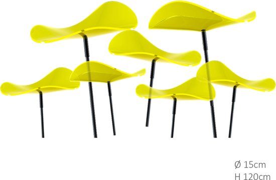 Cazador del sol 7 stuks Zonnevangers Lucy Citroen geel medium 120x15 cm