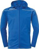 Uhlsport Stream 22 Trainingsjas Met Capuchon Kind Azuur Blauw-Wit Maat 164