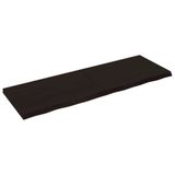 VidaXL Tafelblad 200x50x(2-6)cm behandeld eikenhout donkerbruin