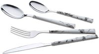 Maestro Moderne Bestekset - 24-delig - 6 Personnes - Acier inoxydable & Plastique - Argent/Noir