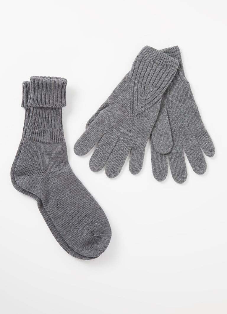 Falke Falke X-Mas handschoenen en sokken in wolblend in set van 2