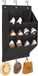 Sac à chaussures suspendu - Rangement de chaussures - Avec crochets - Organisateur de porte - Organisateur de chaussures suspendu à la porte - Solution anti-encombrement - Sac de porte - Rangement suspendu - Noir - Gain de place - Pour chaussures/accessoires de maison, etc.