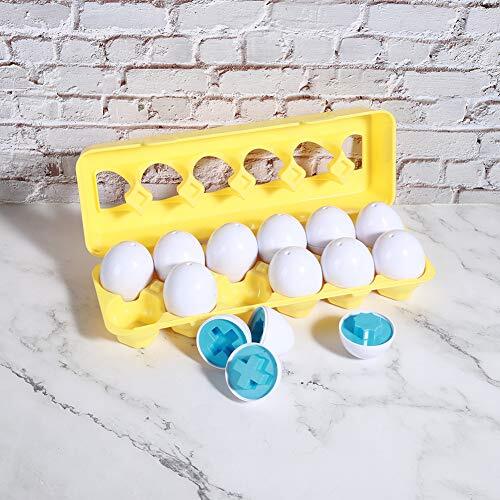 Asixxsix Leerspeelgoed glad oppervlak zonder bramen, gemakkelijk mee te nemen en op te bergen bijpassende eieren speelgoed, voor kinderen kleuterschool thuis ouder (LB33-3 vorm)