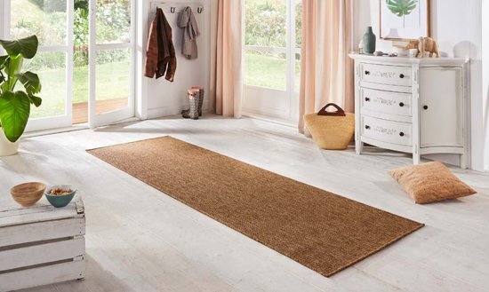 BT Carpet Loper Binnen & Buiten Sisal Look 103530 80x250 cm Bruin