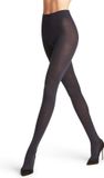 FALKE Softmerino eenkleurig wol katoen panty dames blauw - maat 42-44