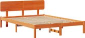 vidaXL Bedframe Bruin 200 x 200 cm Massief grenenhout