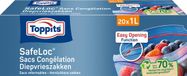 Toppits Safeloc Zip-Diepvrieszakken 1 liter - 3 x 20 stuks - Voordeelverpakking