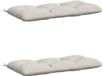 vidaXL - 2-delige - Bankkussens - VIANEN - 100% - Polyester - Wit - 100 x 60 x 12 cm