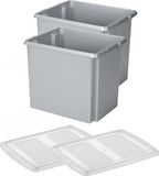 Sunware boîtes de rangement set - 2x stuks - 45 litre - gris