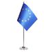 AZ FLAG Tafelvlag Europa 22x15 cm Tafelvlag Europees Satijn Metalen Voet | Binnengebruik bureauvlag gestikte afwerking met verstevigde randen met mast