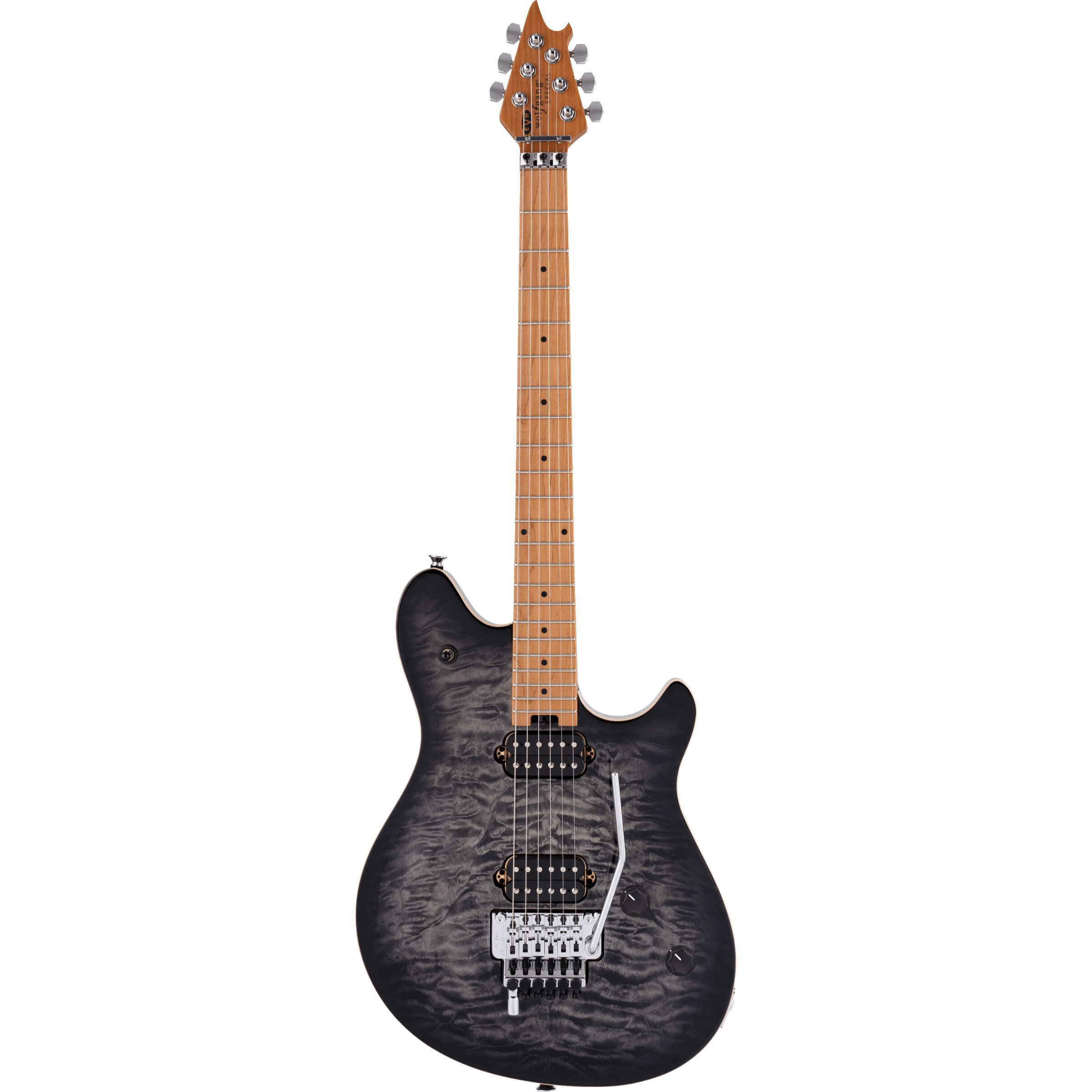 EVH Wolfgang Special QM Baked Maple Charcoal Burst