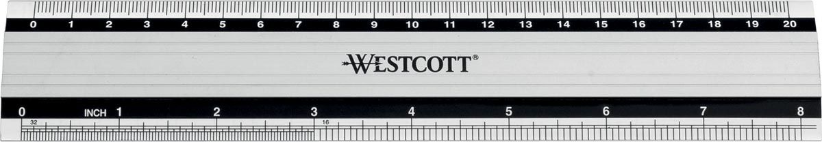 Westcott metalen lat 20 cm