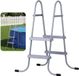 StarTech Latios Zwembadtrap - A-frame veiligheidsladder voor bovengrondse zwembaden - Koolstofstaal - Draagvermogen 136 kg - Voor diepte tot 83,8 cm - Antislip treden - Grijs