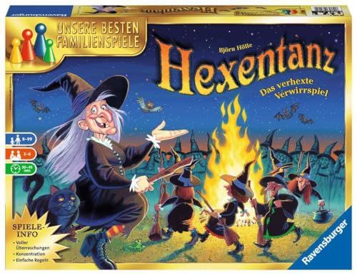 Ravensburger 26425 - Heksendans, gevarieerd familiespel voor volwassenen en kinderen vanaf 8 jaar, ideaal voor spelavonden met vrienden of familie voor 2-6 spelers: het betoverende puzzelspel